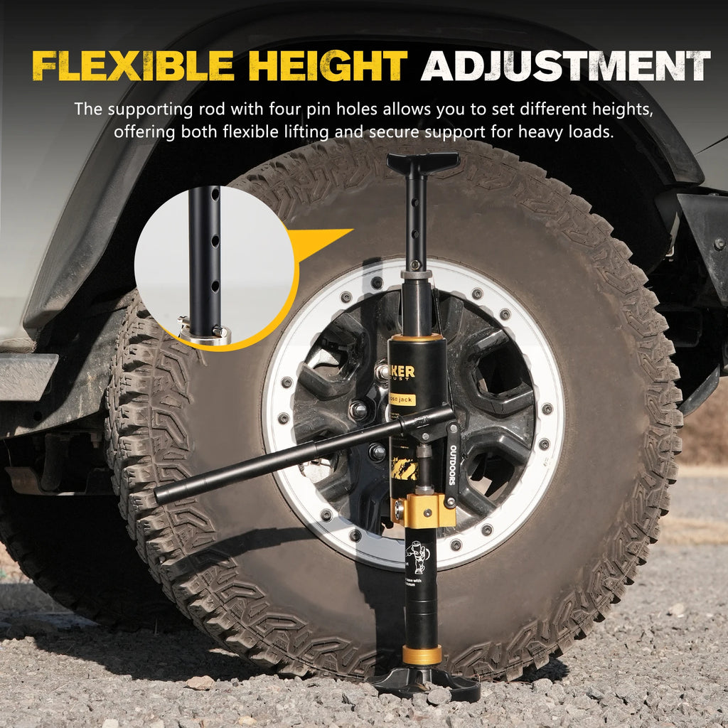 BUNKER INDUST Heavy Duty 19400lbs Portable Hydraulic Recovery Jack for Off-Road Vehicles 4x4 Truck Emergency Rescue Tool