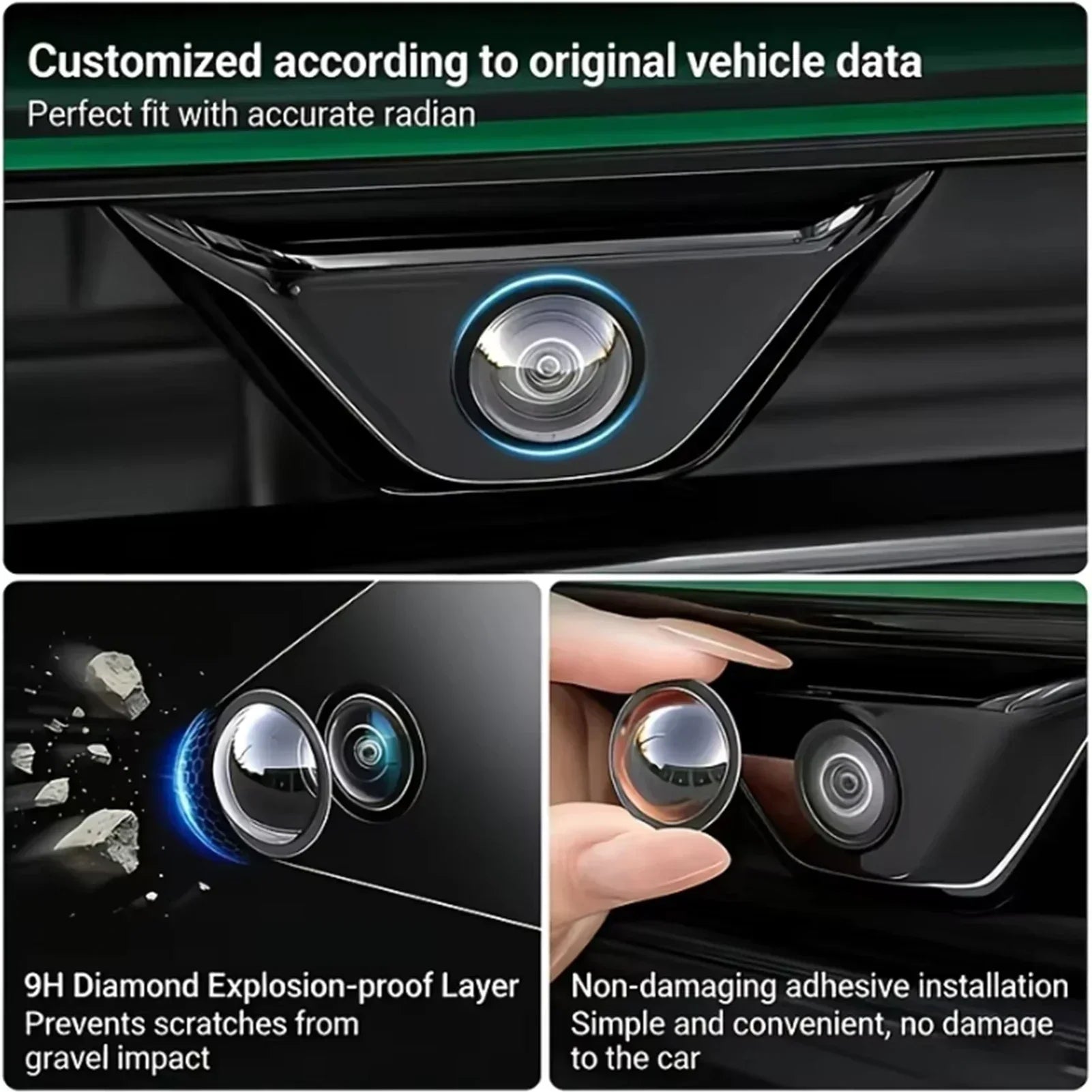 For BYD Leopard 5 8 Denza B5 B8 Ti 3 Ti 7 Car Camera Protection Cover 360° Panoramic Anti-fog Function Camera Lens Cover