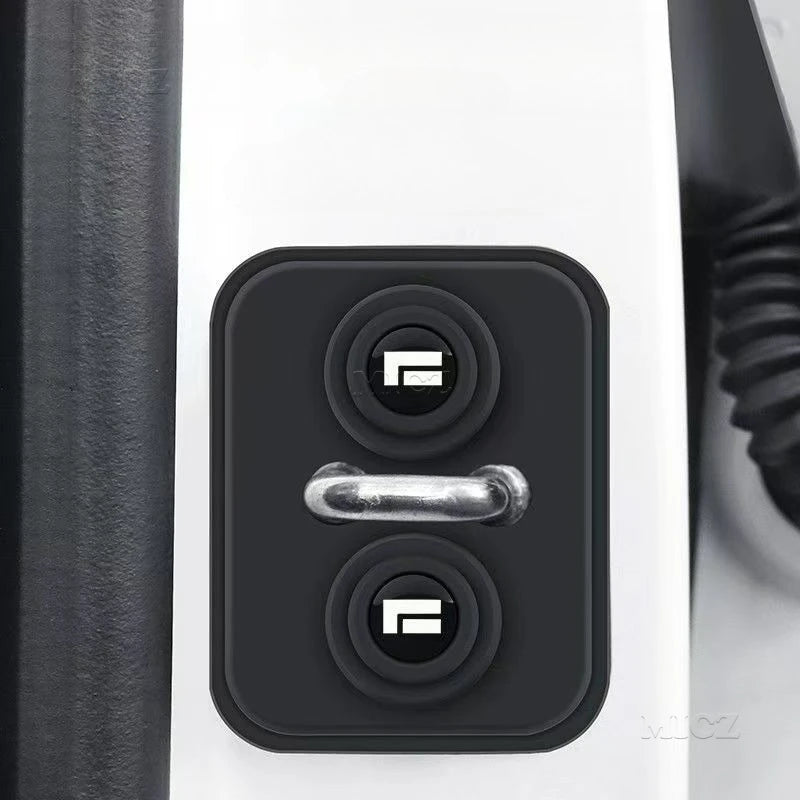 For ROX 01 Polestones 01 2023 2024 2025 Car Protect Door Mute Damping Cushion Silicone Lock Buckle Cover Pad Absorber Auto Parts