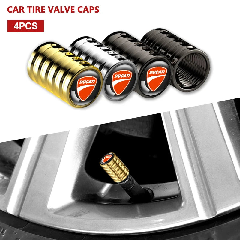 4Pcs Car Styling Aluminium Alloy Wheel Tire Valve Cover Caps For Ducati Panigale Diavel V2 Scrambler MONSTER 695 1200 Motorcycle