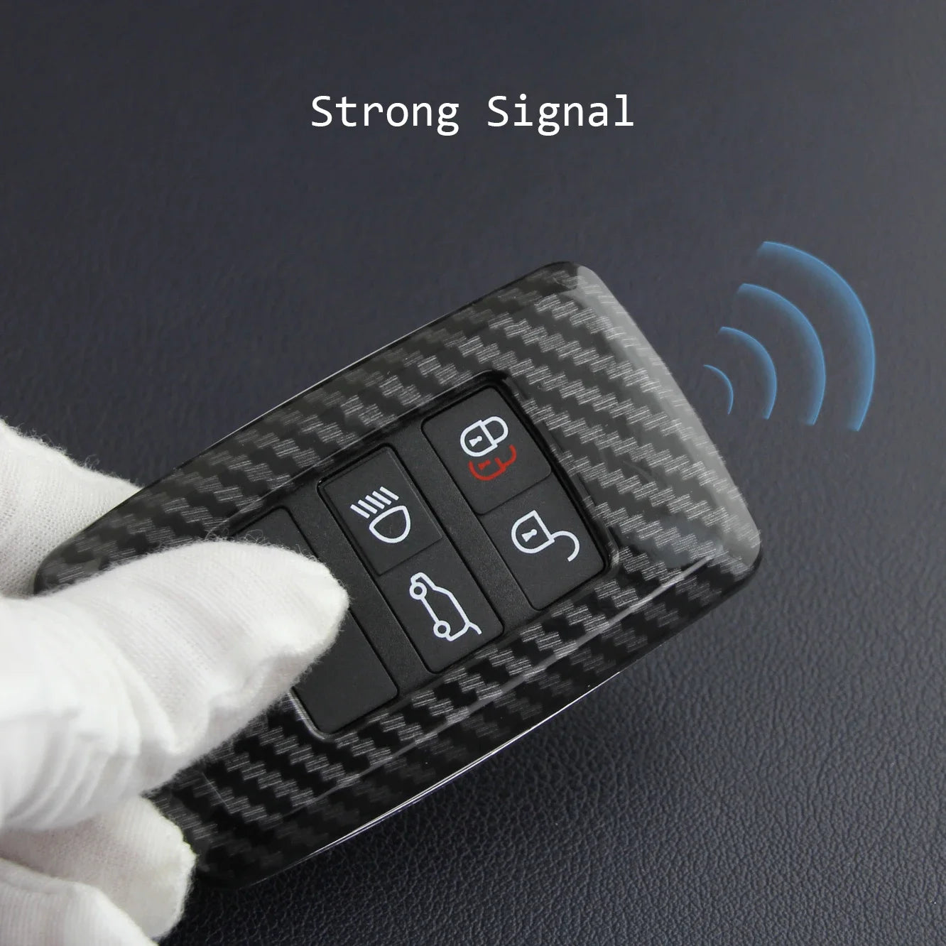 Carbon Fiber Car Key Fob Cover Chain Case For Land Range Rover Sport Evoque Velar Discovery Defender 90 110 130 Jaguar XE XF