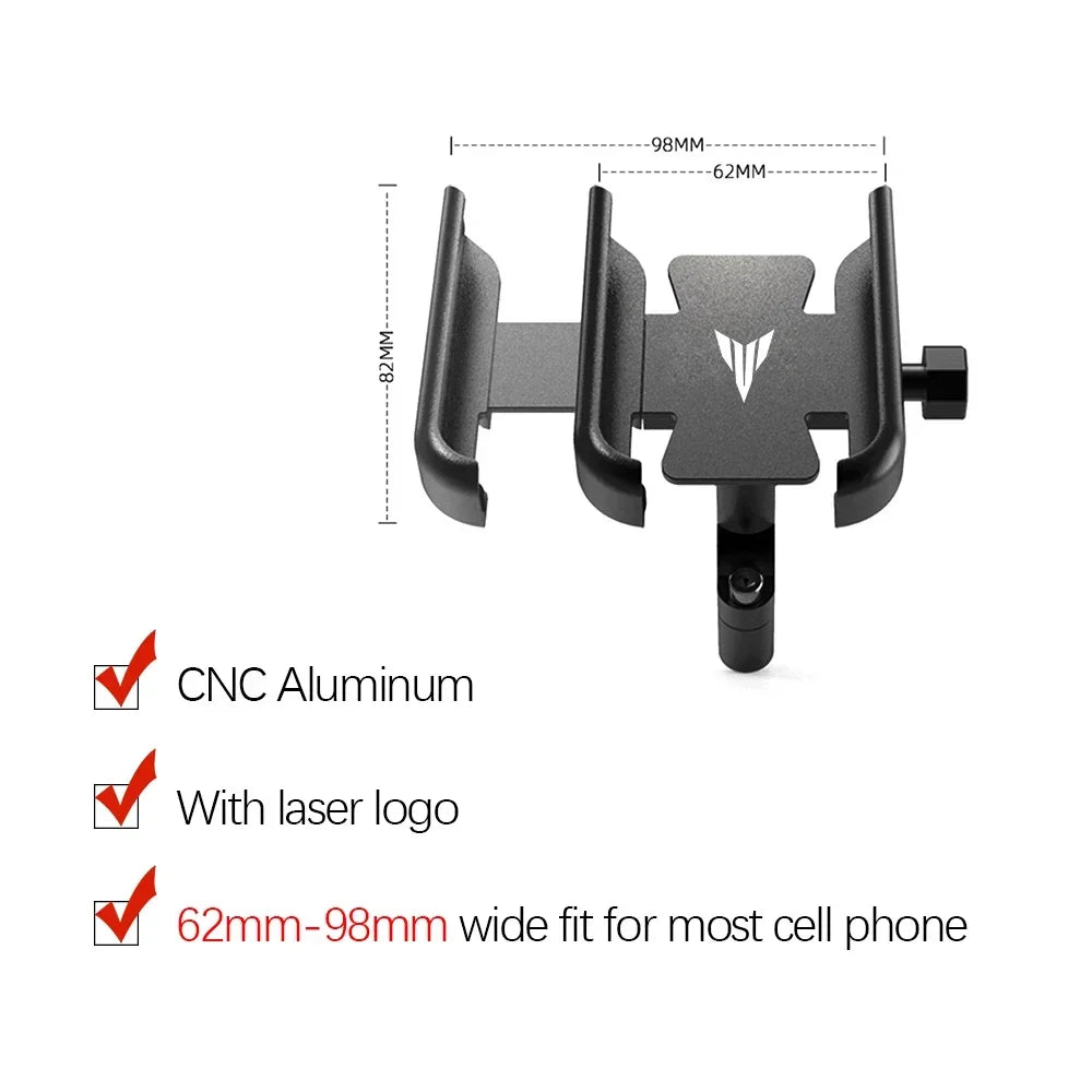 For YAMAHA MT01 MT09 MT07 MT10 MT03 MT 09 07 03 10 Aluminum Bicycle Mobile Phone Holder Handlebar GPS Stand Bracket Motorcycle