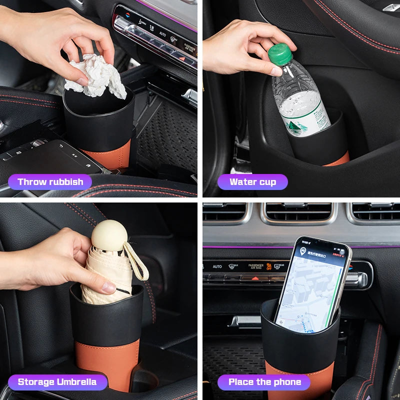 Water Cup Waterproof For BAIC Jishi Polestone 01 Rox 01 2023 2024 2025 Car Trash Can Storage Box Garbage Cup Umbrella Organizer