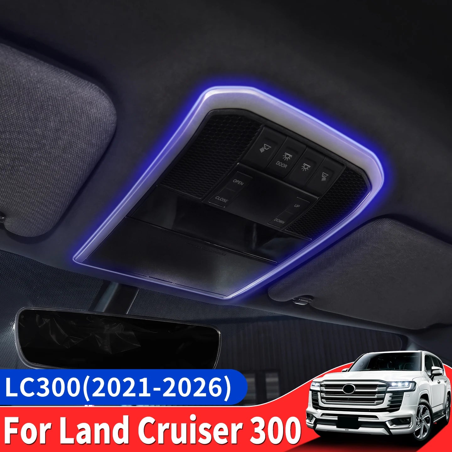 For 2022-2026 Toyota Land Cruiser LC300 J300 Reading Light Ambient Lamp LED Flowing Startup Sync Gear Light Interior Ac