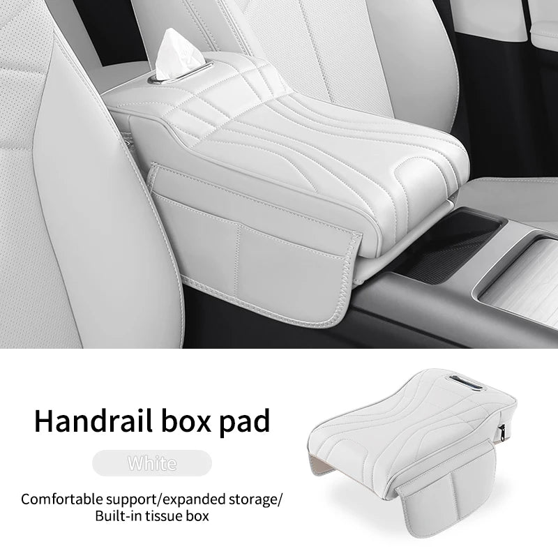 For Rox 01 Polestones 01 2024 Car Tissue Box Height Increase Armrest Pad Thicken Armrest Box Protective Cover Height Pad Storage