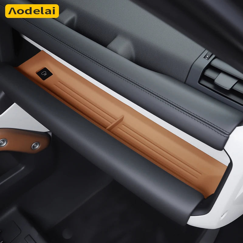3 Pieces Left Driving Suitable for 2020–2026 Land Rover Defender 90 110 130 Console Storage Box Cushion Protection Pad Silicone