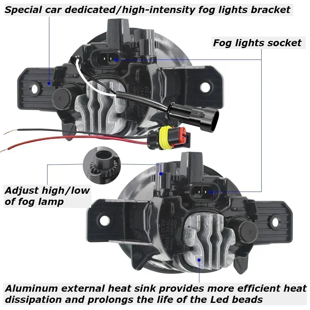 Super Bright Led Fog Light Lens 30W for Oting Paladin 2024 2025 Terra 2018 2019 2020 Car PTF DRL Easy Install & IP68 Waterproof