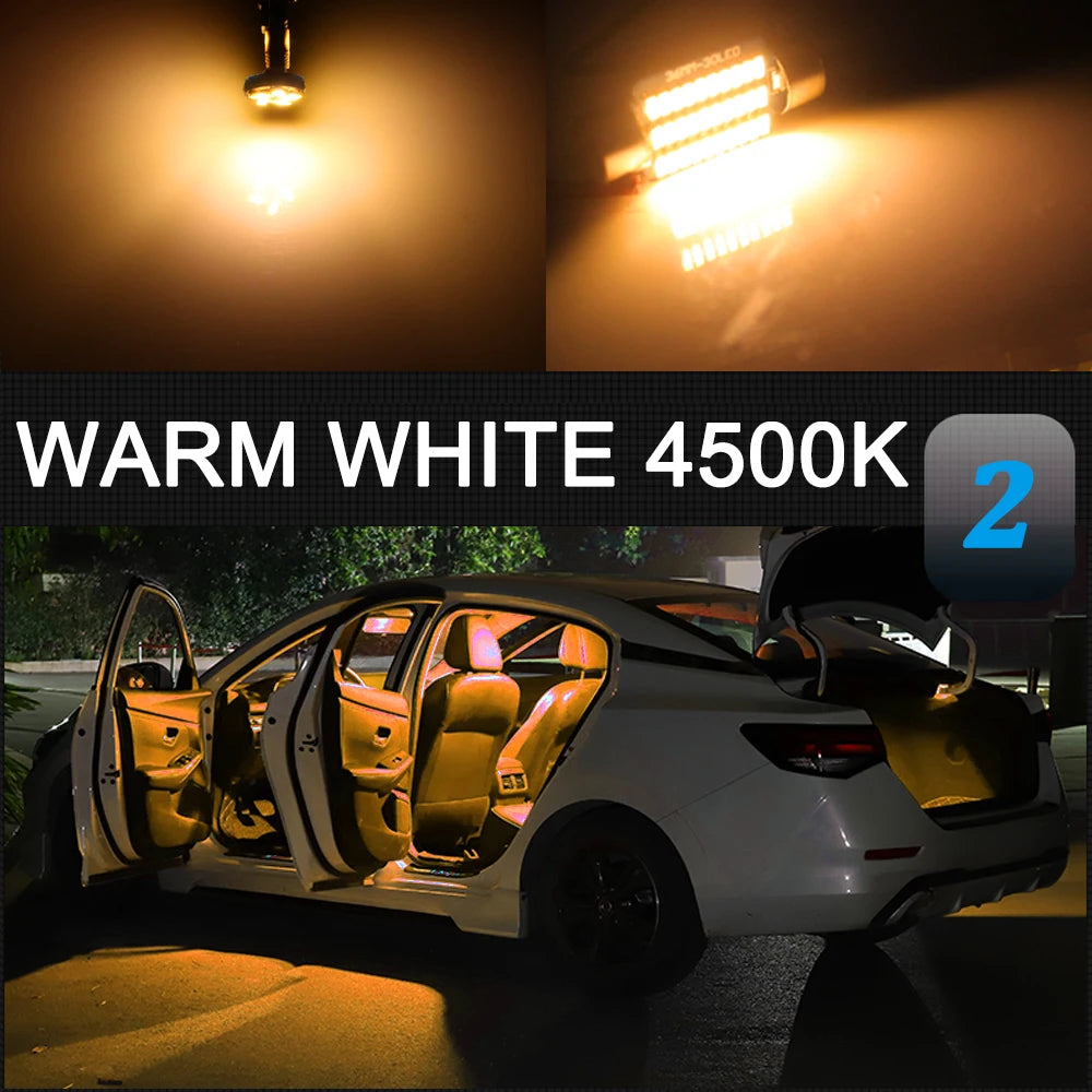 8pcs LED Interior Lights Canbus For Nissan Np300 Frontier 2016 2017 2018 2019 2020 2021 2022 Car Reading Door License Plate Lamp