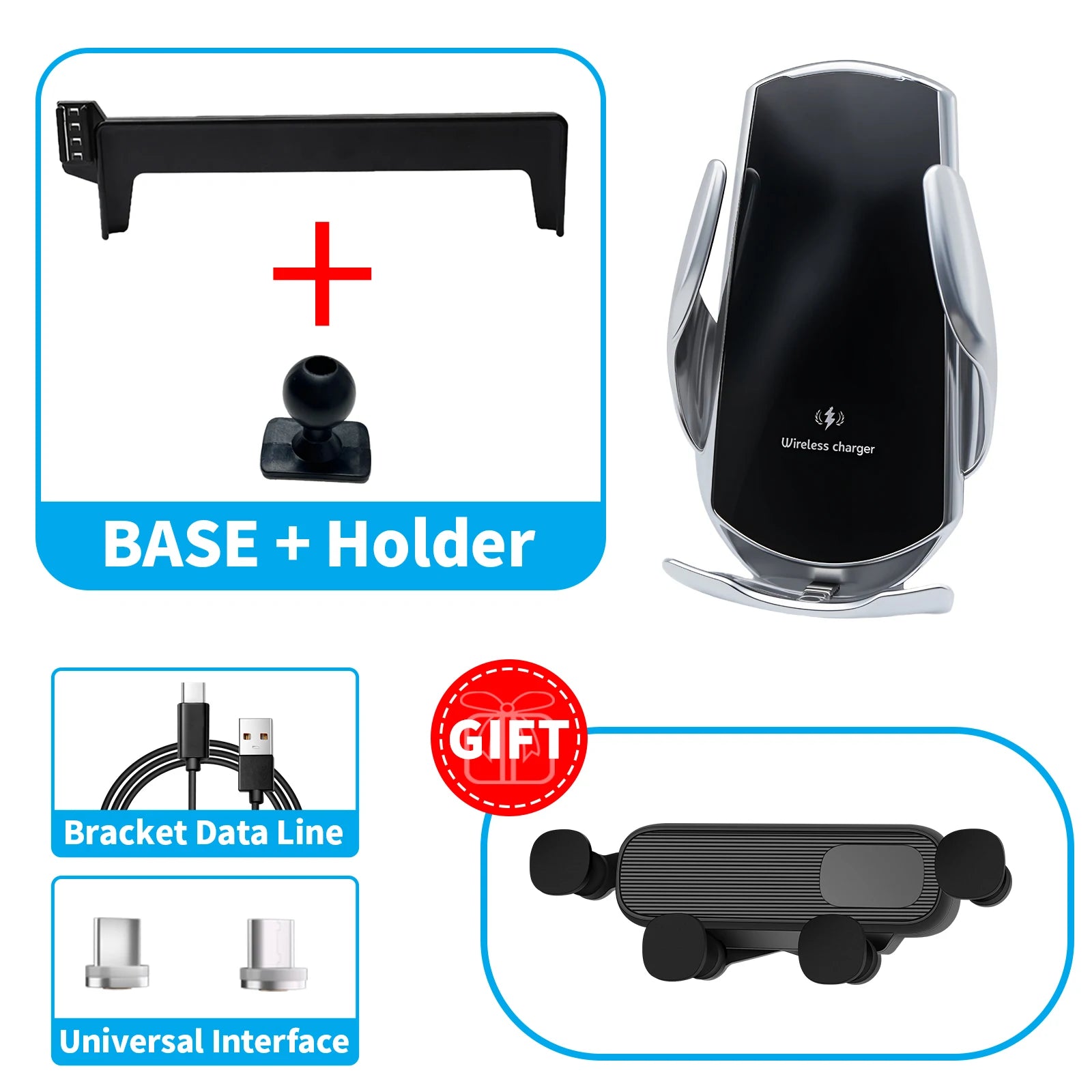for Polestone 01 Rox 01 Car Phone Holder Screen Fixed Navigation Bracket Base Wireless Charging