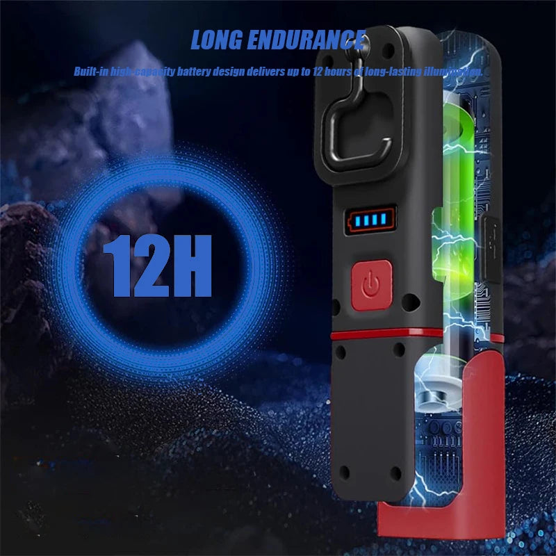 VOLODYMYR Adjustable Bright COB LED Checking Lamp Handheld Work Light Portable for Auto Care Repair Check Polish Car Wash