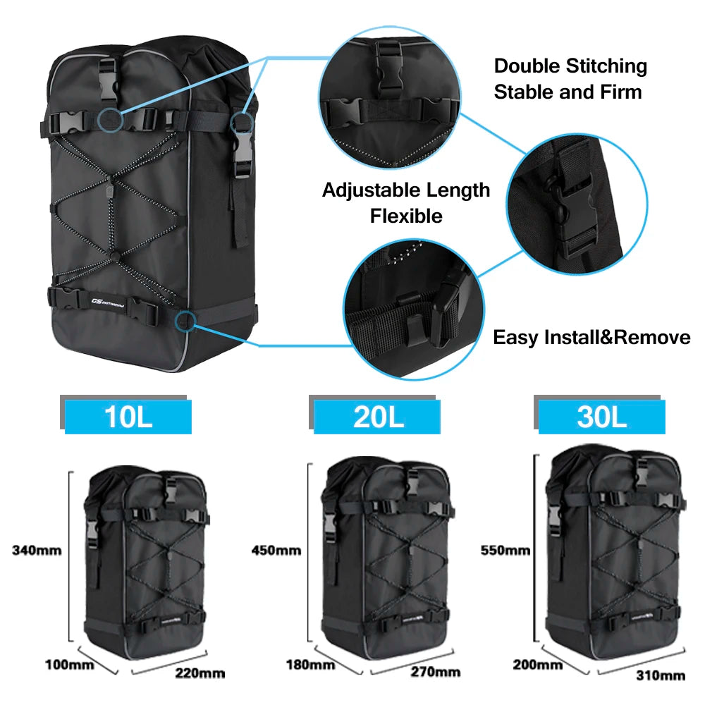 Motorcycle Bag Saddlebag Bumper Bag Backpack For Honda CB500X CRF1000L Africa Twin For BMW R1200GS R1250GS F850GS For VOGE 900DS