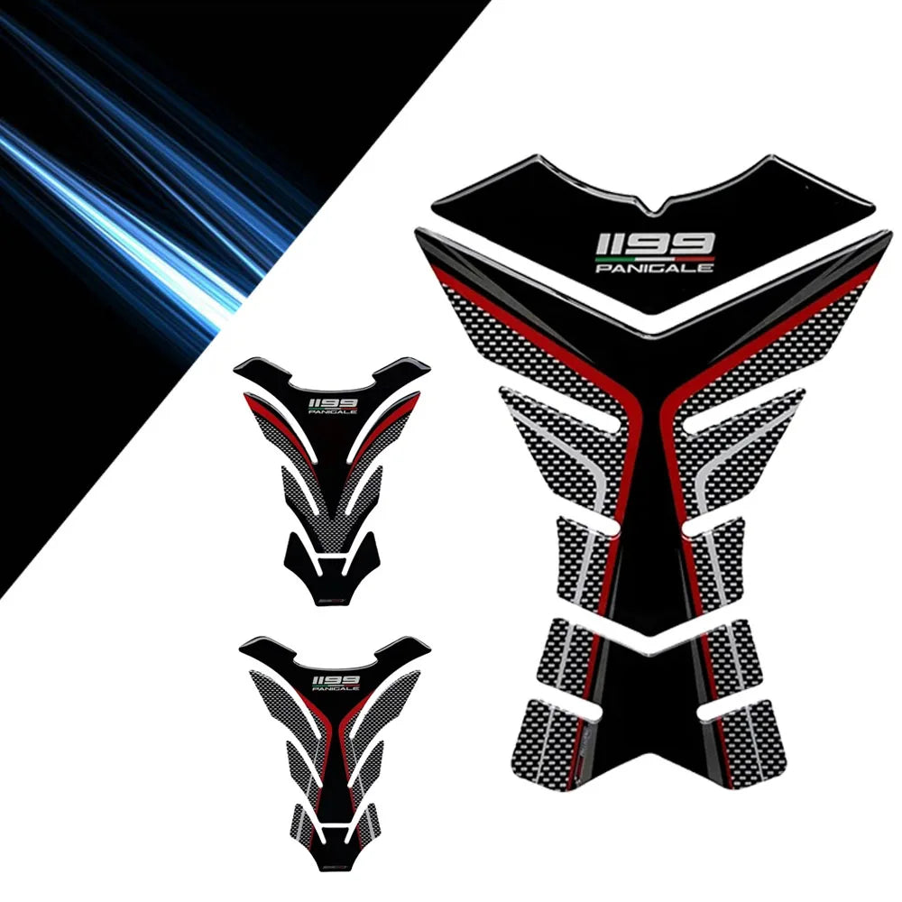 Motorcycle Gel Fuel Oil Tank Pad Fish Bone Protector Racing Sticker Tank Cap Cover For Ducati Panigale 1199 1199S 1199R