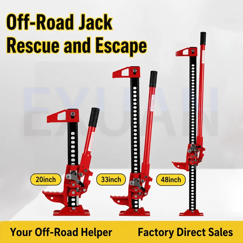 20/33/48 Inch Farm Jack High Lift Jack Off Road Recovery Jack 3 Ton Vehicle Lifting Tool For Jeep SUV Truck ATV UTV 4WD