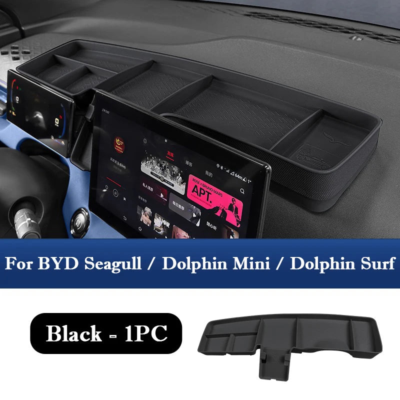 For BYD Seagull Dolphin Mini Surf Car Instrument Panel Multifunctional Storage Tray Dashboard Screen Rear Storage Organizer Box