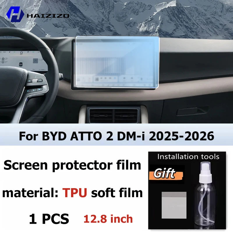 For BYD ATTO 2 DM-i 2025-2026 Car Interior Matte Screen Protector Console GPS Navigation LCD Screene TPU Film Scratch Resistant