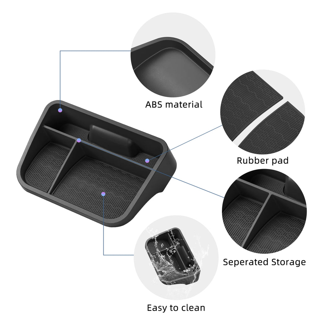 for BYD ATTO3 ATTO 3 YUAN PLUS 2025 2026 Dashboard Tray Organizer Display Screen Rear Storage Box Car Interior Accessories Black