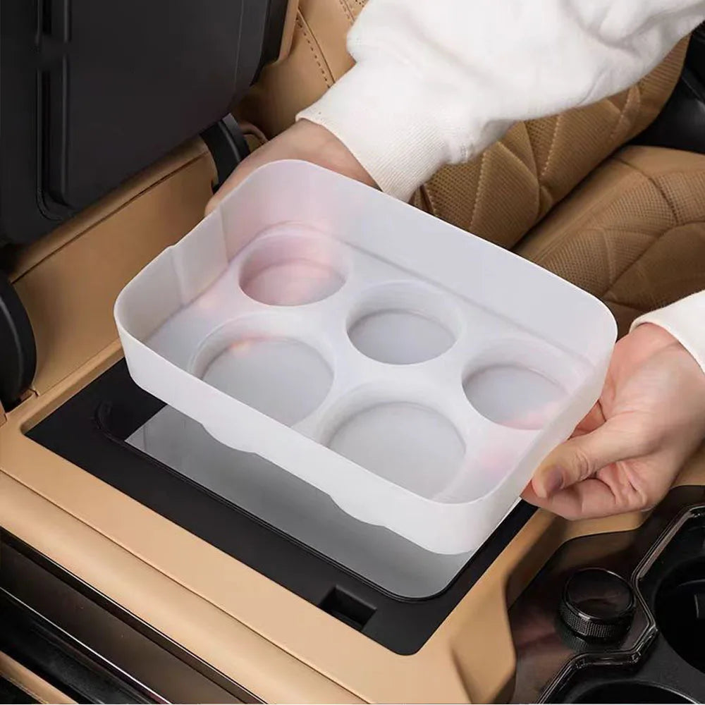 Fit For BYD Formula Leopard 8 2024 2025 Refrigerator Silicone Pad Cup Holder Beverage Fixing Grid Anti Slip Pad Interior Product