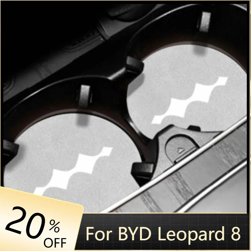 Car Water Cup Pad Flip Fur Anti Slip Pad Cup Bottom For Byd Equation Leopard 8 2025