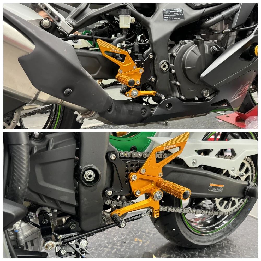 For Kawasaki Ninja ZX4R ZX4RR ZX25R Adjustable Rearset Rear Footpeg Rear Sets ZX-4R ZX-25R Backstep Back Step Kit 4 Position
