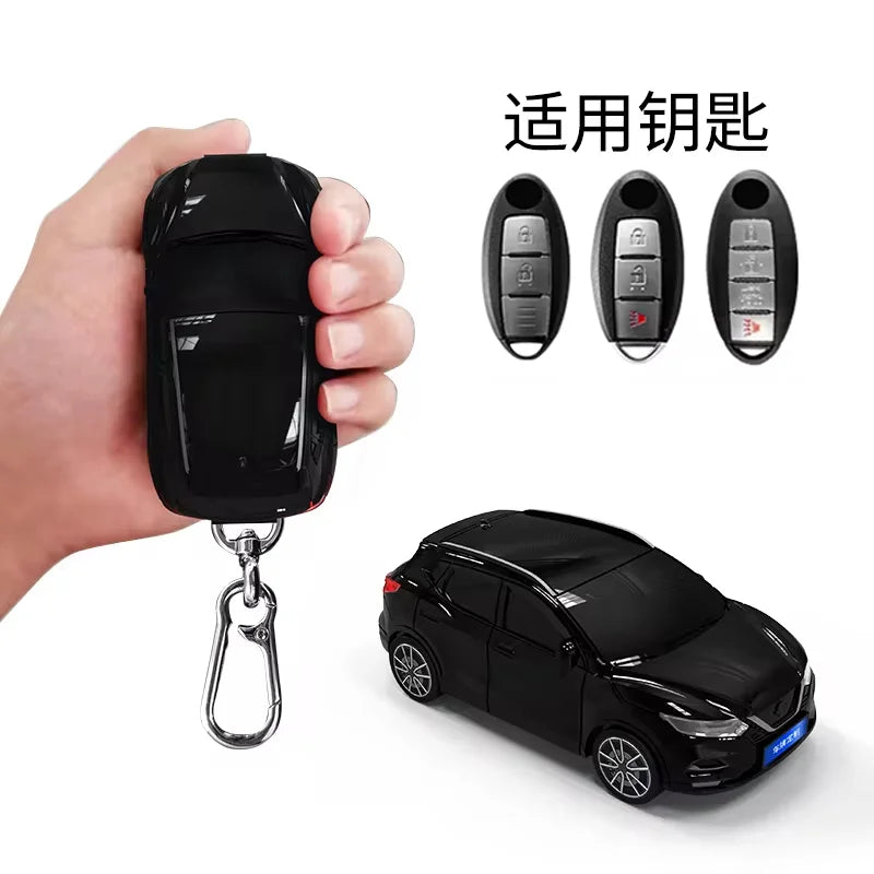 Creative Key Case for Nissan Qashqai Car Model 3 4 Button for J11 J10 X Trail T32 Versa Note Patrol Remote Smart Car Key Cover