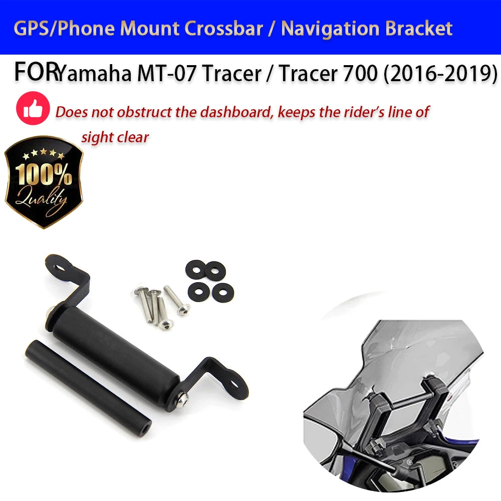 For Yamaha MT-07 Tracer 2016-2019 Phone GPS Mount Crossbar Navigation Bracket No-Drill Accesorios Moto Accessori Moto