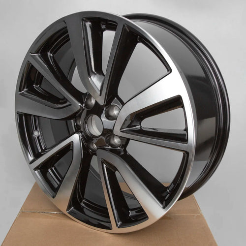 19x7.0 Inch Alloy Wheel Rim ET40 CB66.1 PCD 5x114.3 Black Machined Face Replica Rim Part#62748 Replacement Wheel Fit Nissan Rogue Sport 2017 2018 2019 2020 Aluminum Car Wheel Hub