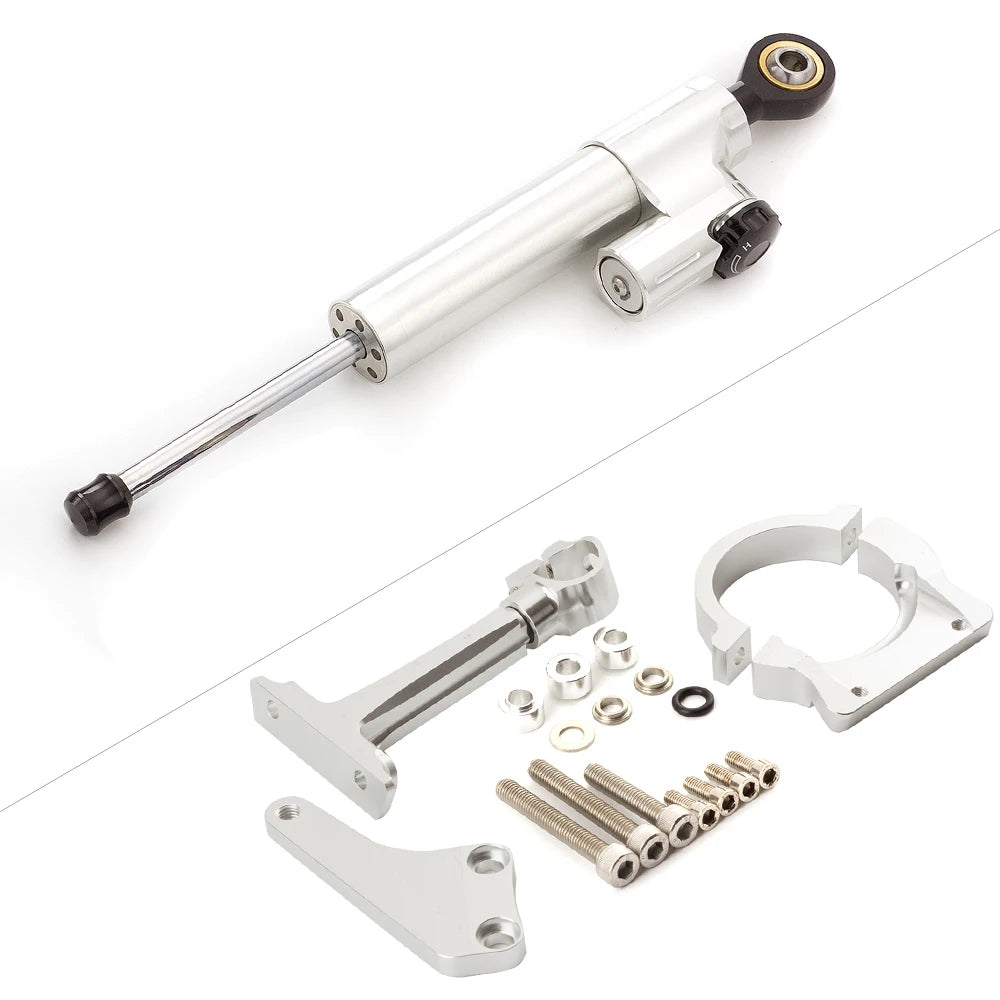 For Kawasaki ER6N ER6F Ninja 650R 2006-2008 Motorcycle Aluminum Steering Damper  2007Stabilize Bracket Support Mounting Kit