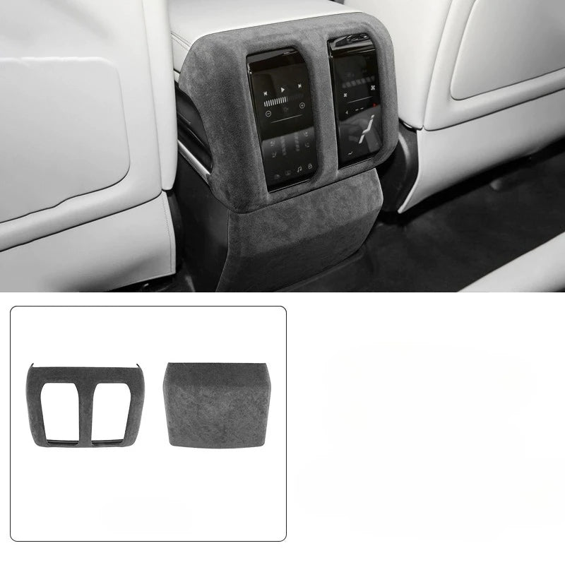 TOP SUEDE Overlays Interior Trims for BYD Formula Leopard 8 Door Panel, Central Control Shift Mat, Left and Right Air Vents