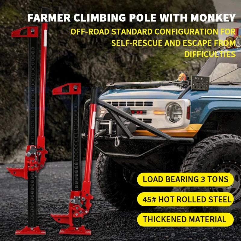 20/33/48 Inch Farm Jack High Lift Jack Off Road Recovery Jack 3 Ton Vehicle Lifting Tool For Jeep SUV Truck ATV UTV 4WD