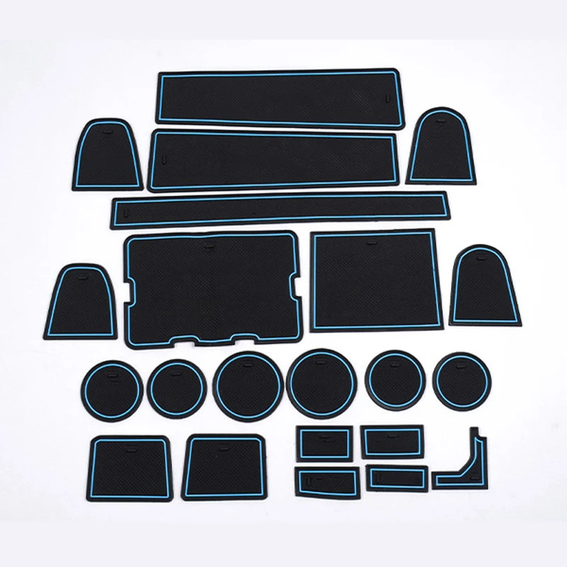 For Nissan Patrol Y62 Water Cup Storage Box Mat Non-Slip Interior Design Accessories Modification Protective Cleaning Pad 2020