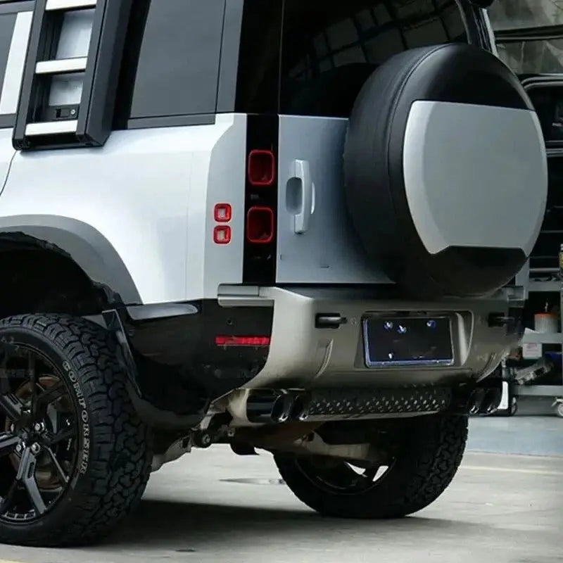 Black Exhaust Pipe Guard Rear Bumper Fits For Land Rover Defender 90 110 130 2020-2026 Direct Fit