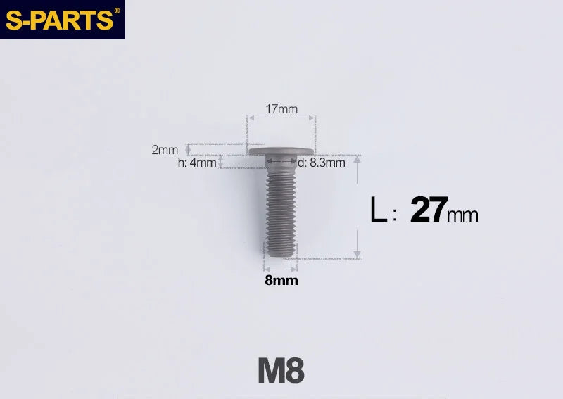 1PC Titanium Alloy A3 M8x27mm Front Brake Disc Screw Modified Parts Fit For BMW GS Brake Disc gs1200 1250