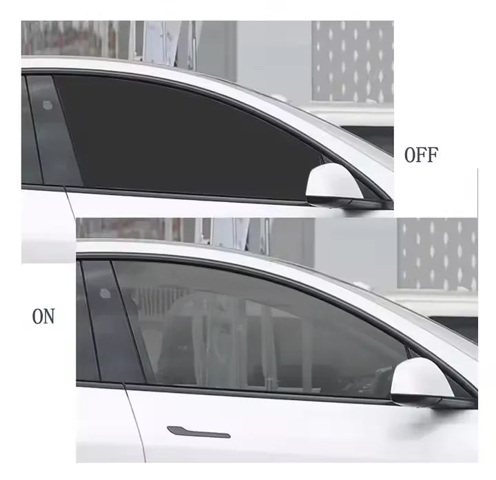 Customizable Black Self-Adhesive PDLC Tint Smart Car Window Film Modern Decorative Style
