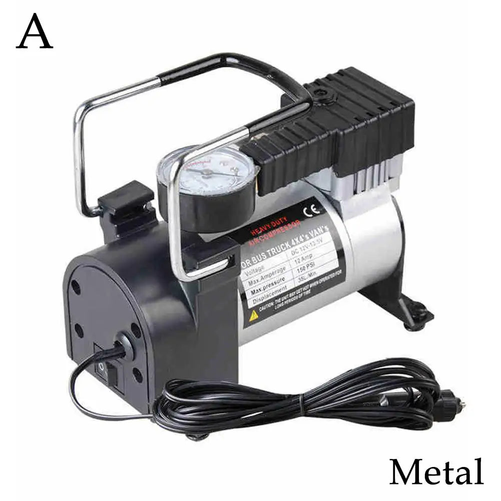 12V 200 PSI Heavy Duty Deluxe Metal Air Compressor Tire Digital Car Pump With Tyre Inflator Inflatable Pressure Gauge W6B7