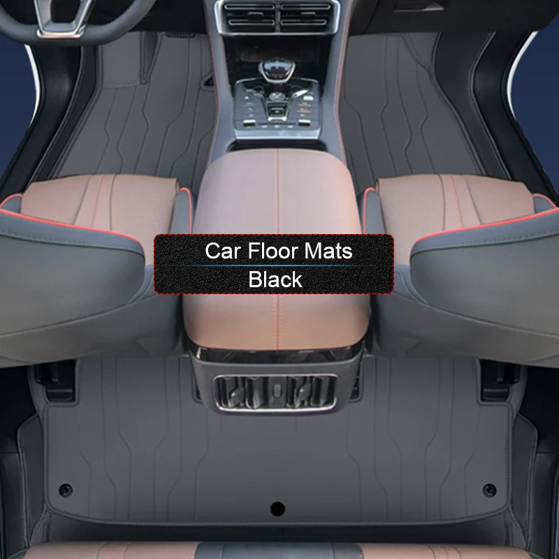 Custom Nappa Leather Car Foot Protect Mat For BYD SONG PLUS SEALION 6 SEAL U 2023-Present Luxury Waterproof Floor Pad Accessory