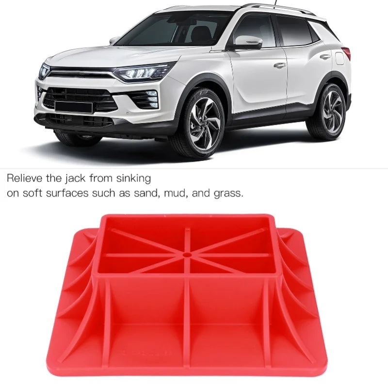 Heavy Duty Lift Jack Off Road Base Red Nylon Anti Fracture Support Board For Sand Mud Grass Soft Ground