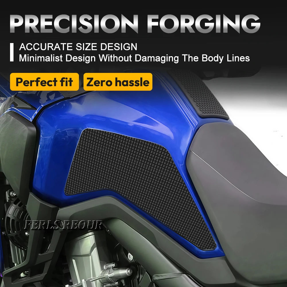 Fuel tank stickers for Honda AFRICA TWIN 2016-2019, black anti-slip fuel tank mats, motorcycle fuel tank protectors