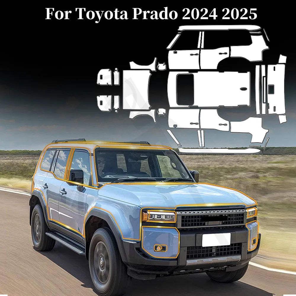 9Mil TPU Anti-scratch For Toyota Land Cruiser J250 LC250 Prado 2024 2025 Car Paint Protection Film Pre-cut Clear PPF Invisible