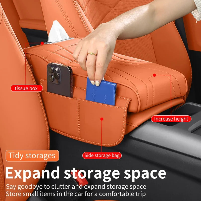 Center Thicken Armrest Box For Rox 01 Polestones 01 2023 2024 Protective Cover Height Pad Tissue Box Storage Car Armrest Pad