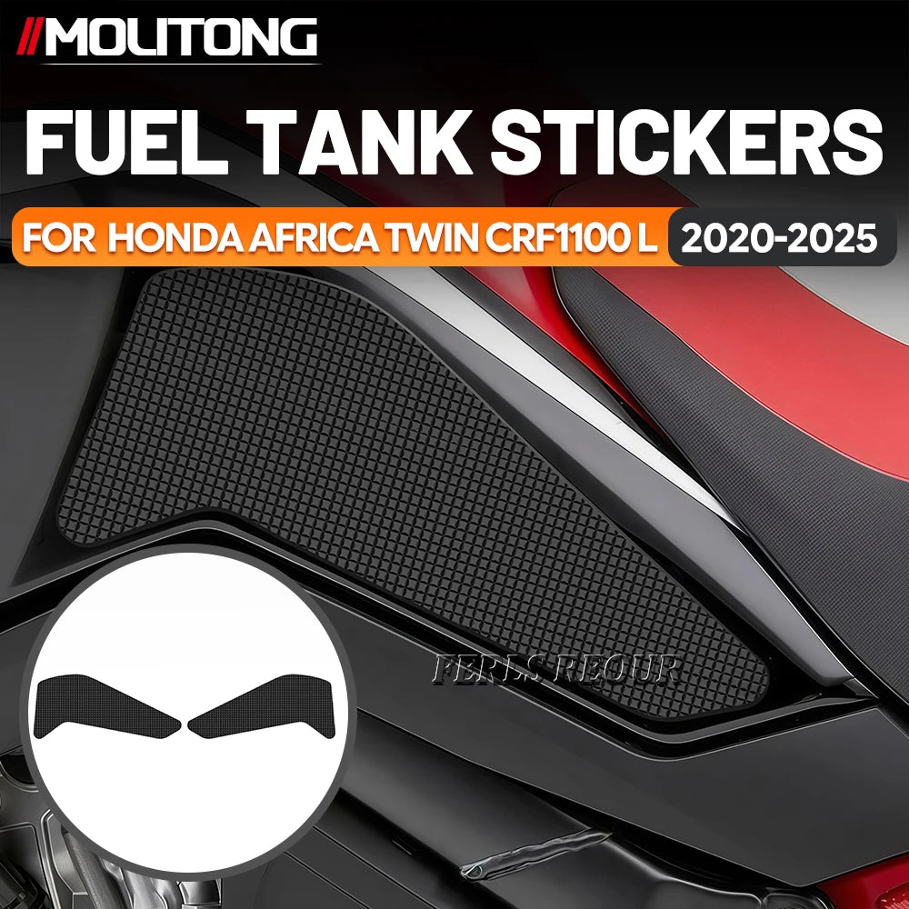 For HONDA AFRICA TWIN CRF1100 L 2020-20  Motorcycle Tank Pad Rubber Black Anti Slip Gas Fuel Tank Protector Sticker Anti Scratch