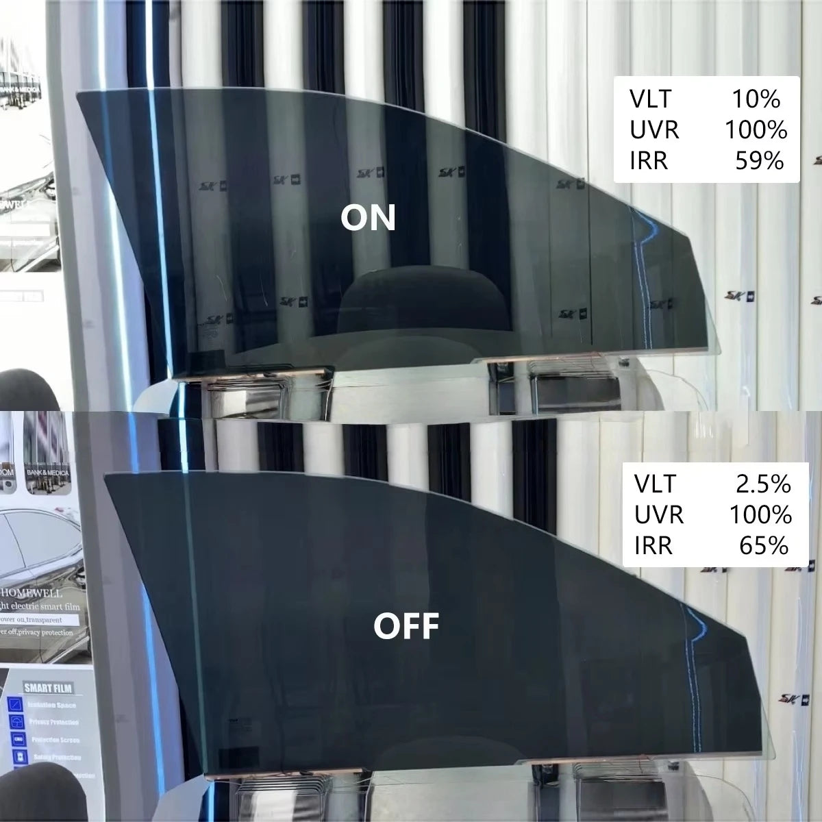 Smart PDLC Privacy Window Film for Car Electrochromic Remote Control Car Window Tint Innovative Car Films
