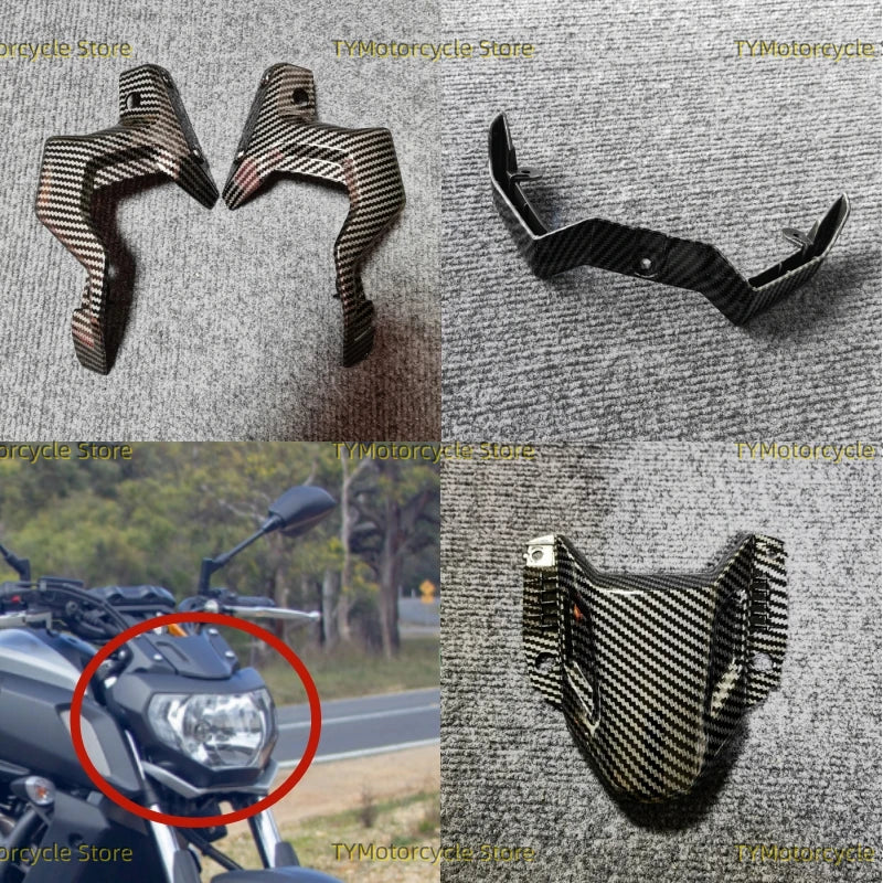 Carbon fiber coating Front Upper Nose Hood Headlight Shroud Cover Fairing Fit For YAMAHA FZ07 MT07 FZ-07 MT-07 2018 2019 2020