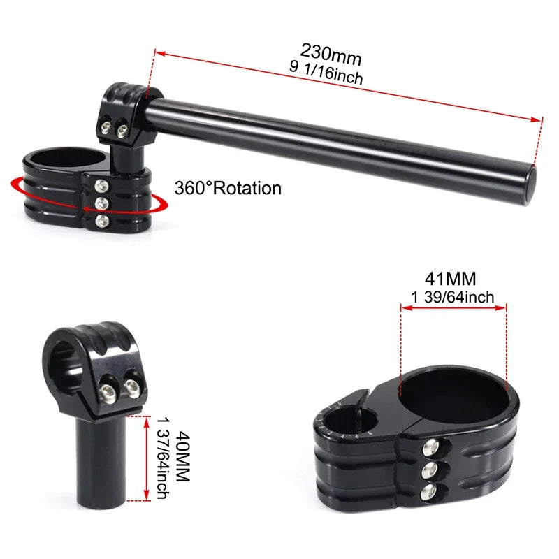 Fit For Honda CBR 600 KAWASAKI Z750 Yamaha MT-07 XSR700 BMW R1200S Triumph 41mm MultiClip Adjustable Handlebar Clip-On Universal