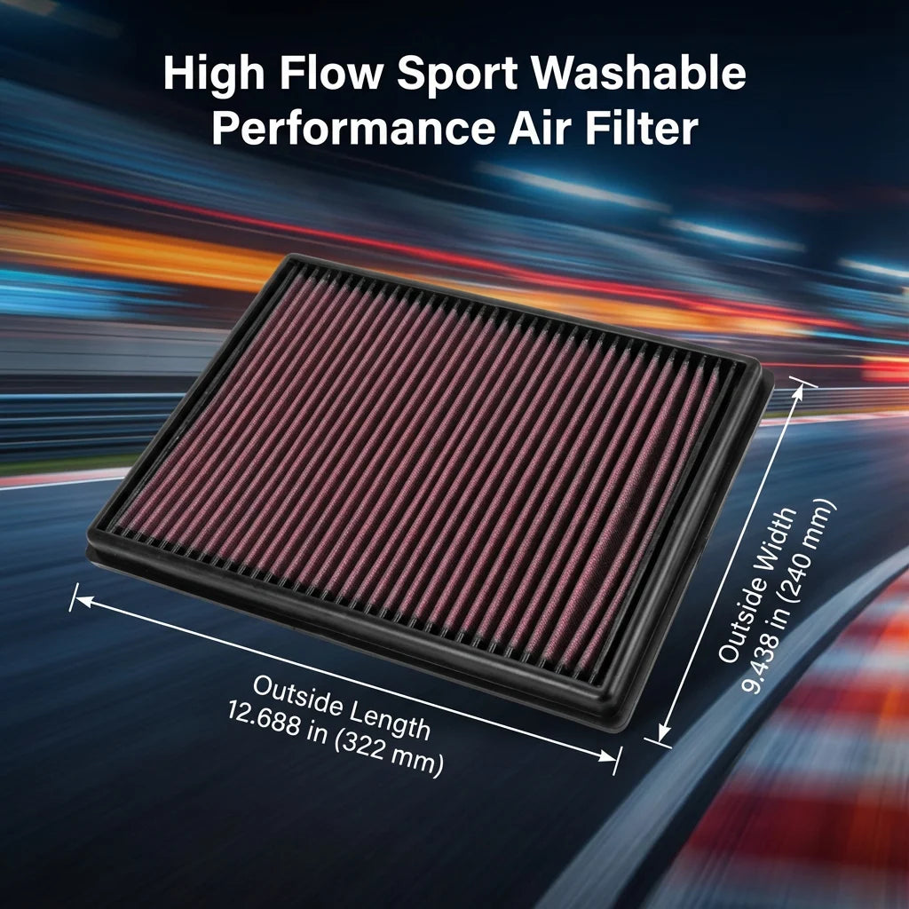For Toyota Fortuner Hilux 2.4D 2.7 2.8D 4.0 V6 2GD 1GD 2TR 1GR 2015-2025 High Flow Air Filter Intake System Replacement 33-3045