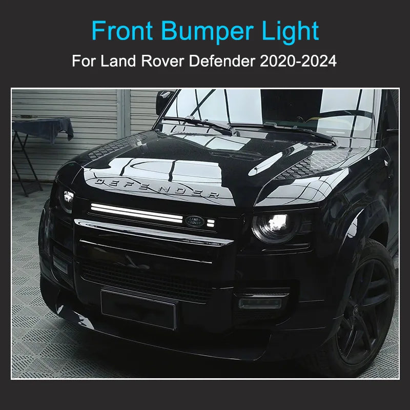 90 110 130 2020-2025 Led Decoration Light LED Dynamic Running Light Exterior item Front Grille Lamp for Land Rover Defender