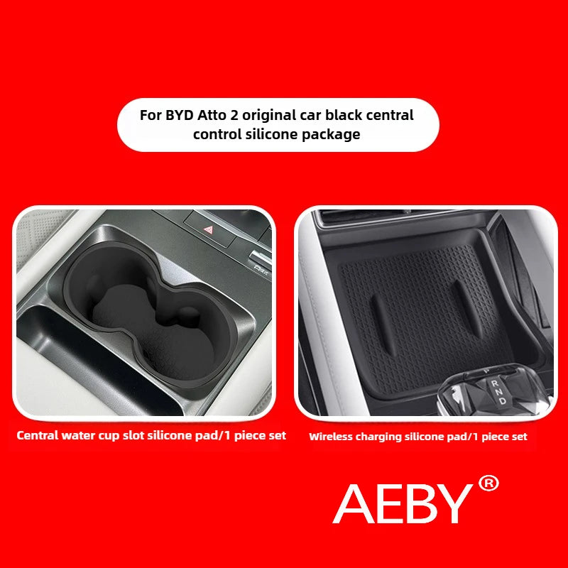 AEBY For BYD Atto 2 Smart Driving Edition 2024-2025 Wireless Charger Anti-Slip Mat, Silicone Anti-Slip Mat & Protector,interior