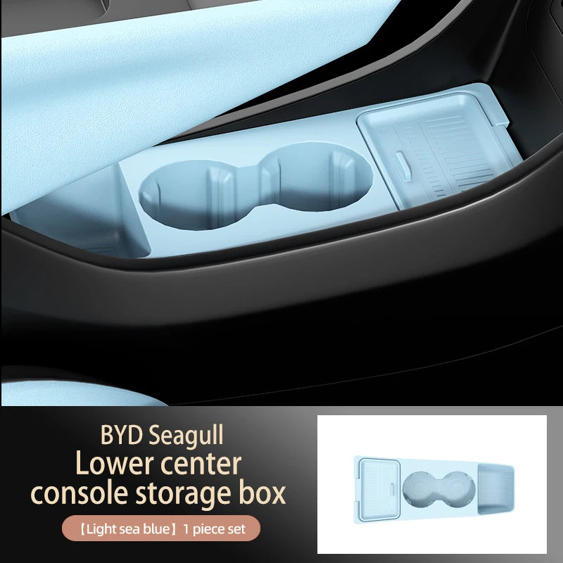 2026 For BYD Dolphin Mini Atto 1 Dolphin Surf Center Console Below Storage Box Central Control Organizer Mat Interior Silicone