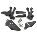 Motorcycle Black Front Rider Foot Pegs Footrest Bracket Fit For Kawasaki Ninja ZX10R 2004-2005