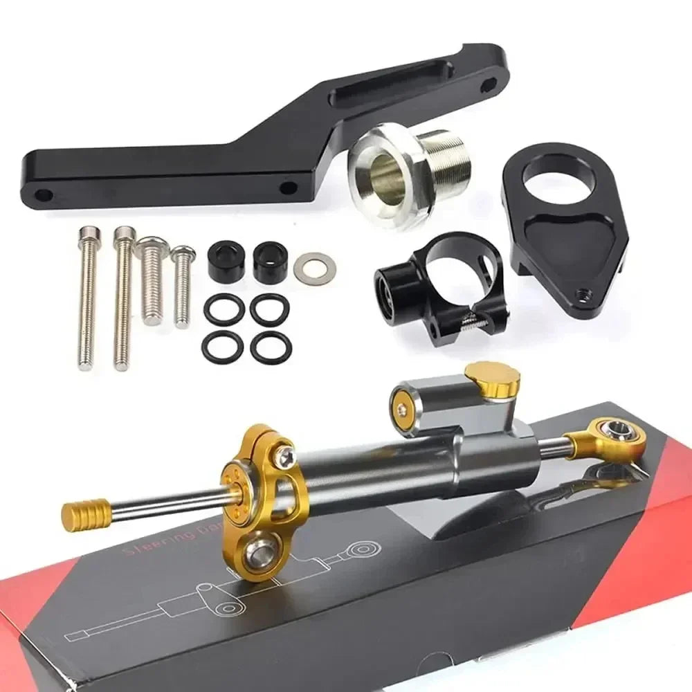 Motorcycle Steering Damper Stabilizer & Bracket Mount Kit For Kawasaki Ninja ZX-6R ZX6R 2009-2022 ZX 6R 636