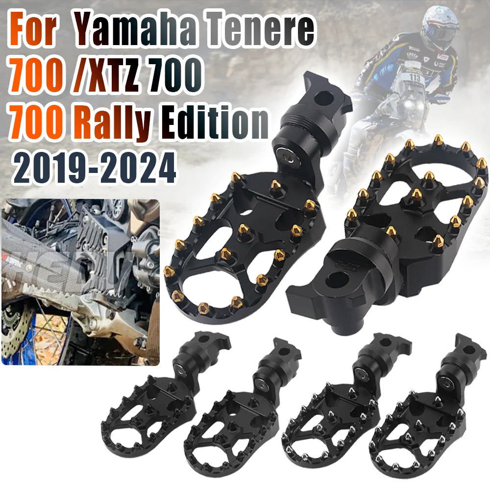 For YAMAHA TENERE 700 Rally Edition 2020 Tenere XTZ 700 2019-2024 Wide FootPegs Foot Braces Adjustable Footrest Motorcycle Parts